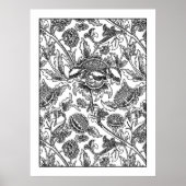 Adult Coloring Poster William Morris Sunflower (Voorkant)