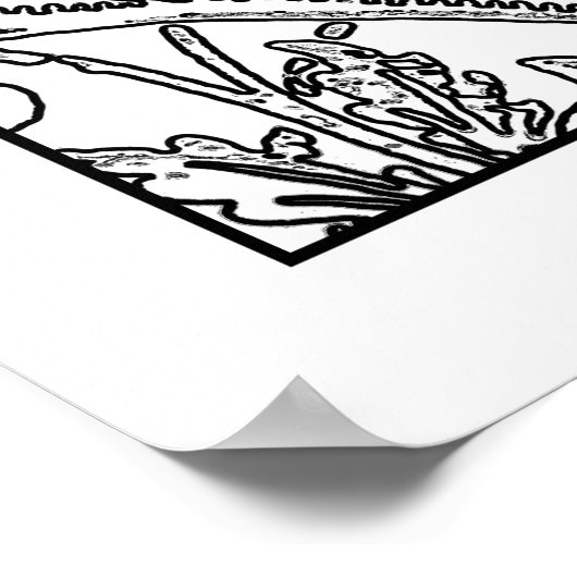 Adult Coloring Poster William Morris Sunflower (Hoek)