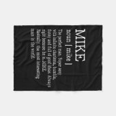 Adult Definition First Name Mike Men Funny Fleece Deken (Voorkant (Horizontaal))