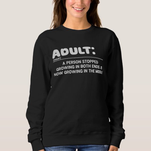 Adult Definition Hilarious Gag Dictionary  Person Trui (Voorkant)