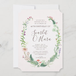 Adult Floral verjaardagsuitnodiging voor elke leef Kaart