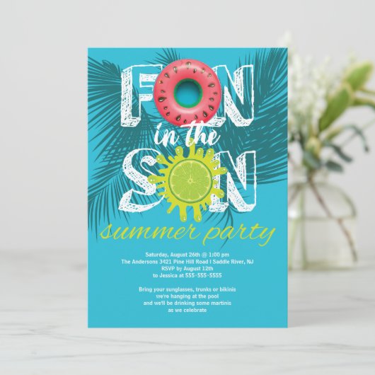 Adult Fun Zon Zomer Kaart (Staand voorkant)