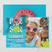 Adult Fun Zon Zomerfoto Verjaardag Kaart (Voorkant / Achterkant)