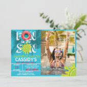 Adult Fun Zon Zomerfoto Verjaardag Kaart (Staand voorkant)