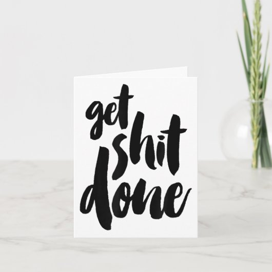 Adult Get Sht Done Motivational Quote  Kaart (Voorkant)