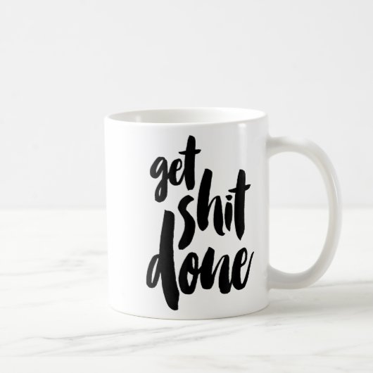 Adult Get Sht Done Motivational Quote  Koffiemok (Rechts)
