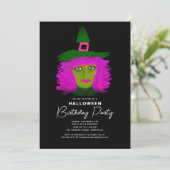 Adult Halloween Birthday Party Invitation Kaart (Staand voorkant)