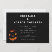 Adult Halloween Cocktail Party Invitation Kaart (Voorkant)
