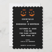 Adult Halloween Cocktail Party Invitation Kaart (Voorkant)
