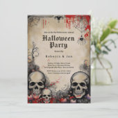 Adult Halloween Gothic Annual Party Invitation Kaart (Staand voorkant)