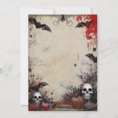 Adult Halloween Gothic Annual Party Invitation Kaart (Achterkant)