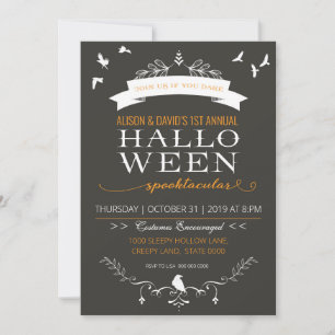 Adult Halloween Invitation Party Kaart