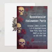 Adult Halloween Kostuum Party Skulls & Rozen Kaart (Voorkant / Achterkant)