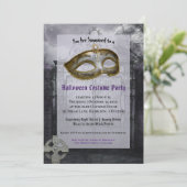 Adult Halloween Masquerade Party - Uitnodiging (Staand voorkant)