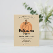 Adult Halloween Party Budget Invitations (Staand voorkant)