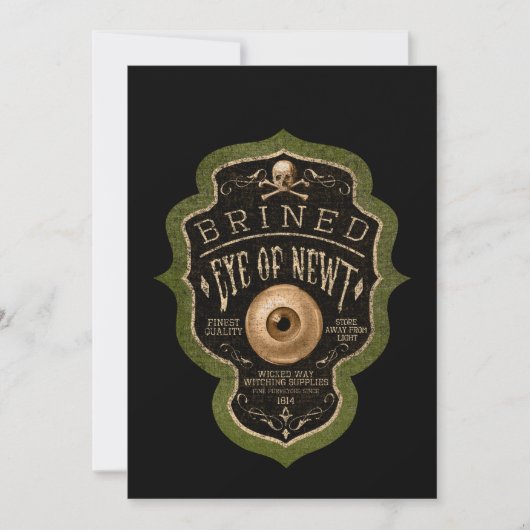 Adult Halloween Party Invitation - Creepy Kaart (Voorkant)