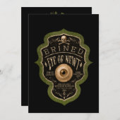 Adult Halloween Party Invitation - Creepy Kaart (Voorkant / Achterkant)