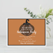 Adult Halloween Pumpkin  Party Kaart (Staand voorkant)