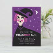 Adult Halloween Wine Party dames nacht Kaart (Staand voorkant)