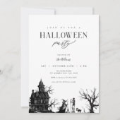 Adult Haunted House Halloween Party Uitnodiging (Voorkant)