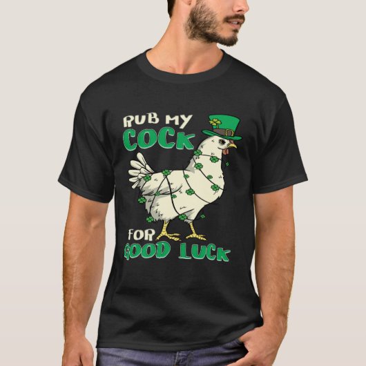 Adult Humor St Patrick s Day Chicken Pun T-shirt (Voorkant)