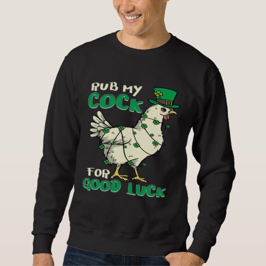 Adult Humor St Patrick s Day Chicken Pun Trui (Voorkant)