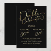 Adult Joint Birthday Party Kaart (Voorkant / Achterkant)