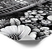 Adult Kleuring Bloemen Fairy House Poster (Hoek)