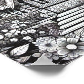 Adult Kleuring Bloemen Fairy House Poster (Hoek)