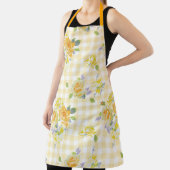 Adult Large Apron yellow rose floral Schort (Insitu)
