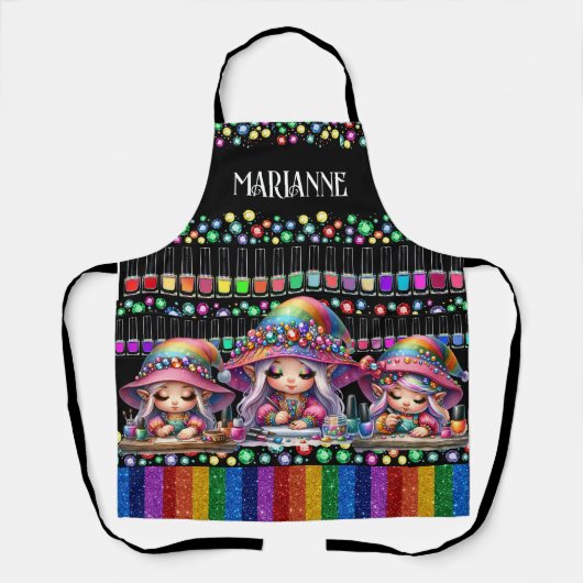 ADULT Manicure Nail Technician Schort (Voorkant)