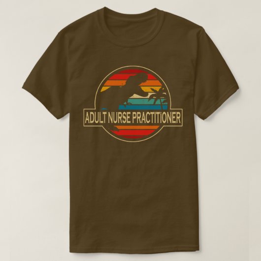 Adult Nurse Practitioner Dinosaur T-shirt (Design voorkant)