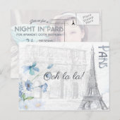 Adult Paris Op elk moment heeft iedereen foto toeg Uitnodiging Briefkaart (Voorkant / Achterkant)