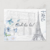 Adult Paris Op elk moment heeft iedereen foto toeg Uitnodiging Briefkaart (Voorkant)