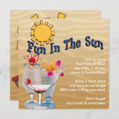 Adult Pool Party en BBQ Kaart (Voorkant / Achterkant)