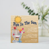 Adult Pool Party en BBQ Kaart (Staand voorkant)