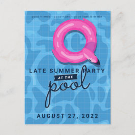 Adult Pool Party Late Summer Celebration Invitatio Briefkaart