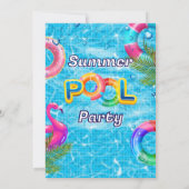 Adult Pool Party Summer Beach Kaart (Achterkant)