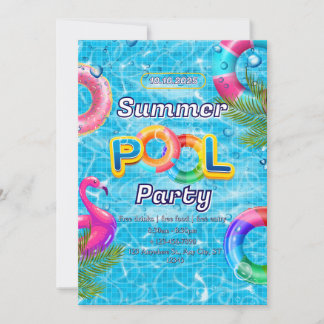 Adult Pool Party Summer Beach Kaart