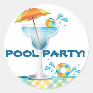 Adult Pool Party Zomer Cocktail Sticker