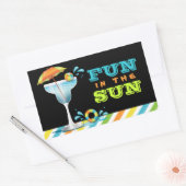 Adult Pool Party Zomerplezier in de zon Sticker (Envelop)
