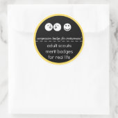 Adult Scout Merit Badge: Compersie Ronde Sticker (Tas)