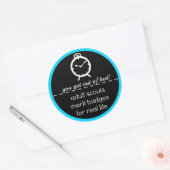 Adult Scout Merit Badge: Je bent uit bed! Ronde Sticker (Envelop)