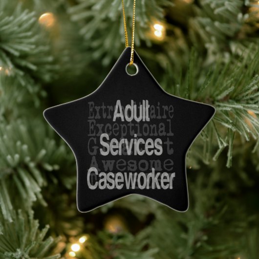 Adult Services Casewerker Extraordinaire Keramisch Ornament (Boom)