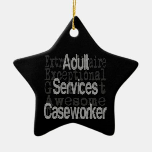 Adult Services Casewerker Extraordinaire Keramisch Ornament (Voorkant)