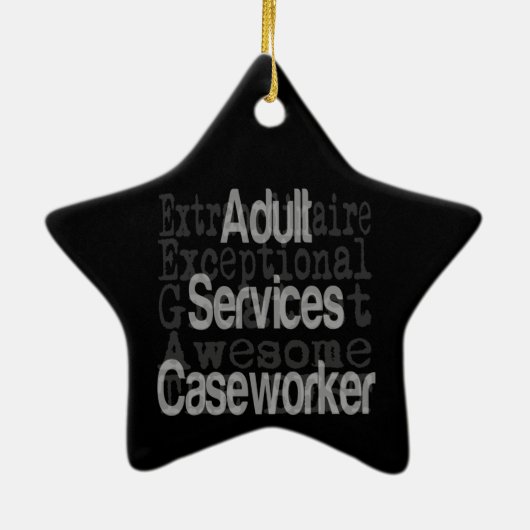 Adult Services Casewerker Extraordinaire Keramisch Ornament (Achterkant)
