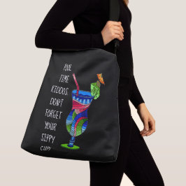 Adult Sippy Cup (zwart), Schattig strand Crossbody Tas