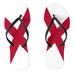 Adult Slim Straps met vlag van Alabama, Verenigde  Teenslippers