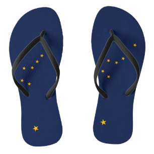 Adult Slim Straps met vlag van Alaska, Verenigde S Teenslippers