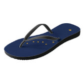 Adult Slim Straps met vlag van Alaska, Verenigde S Teenslippers (Schuin)